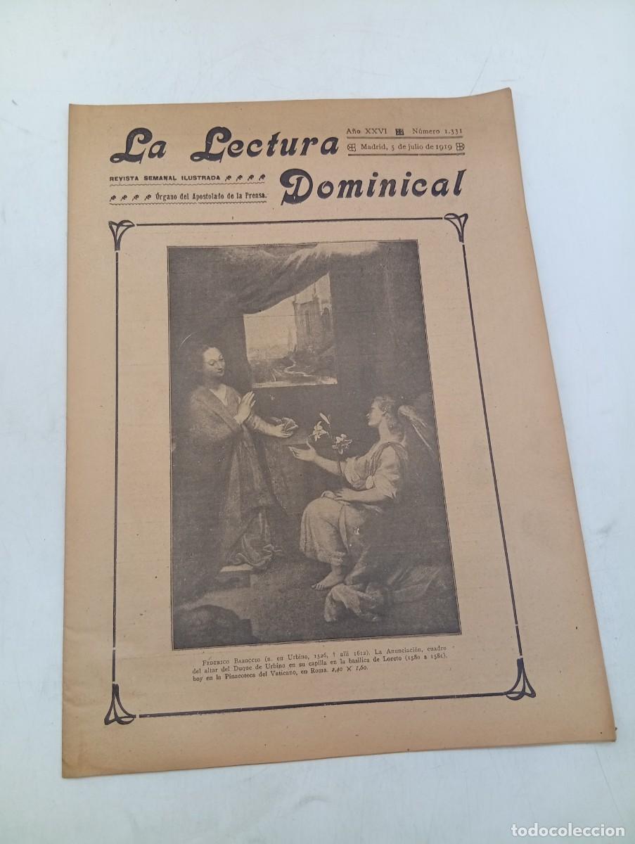 Coleccionismo de revistas y peri&oacute;dicos: LECTURA DOMINICAL. A&Ntilde;O XXVI. N&ordm; 1331. A&Ntilde;O 1919. ALONSO BERRUGUETE. ARTE CRISTIANO. EL CRUPO ... LEER