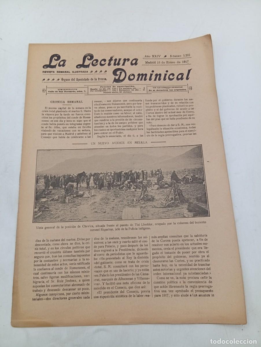 Collection Magazines and Newspapers: LECTURA DOMINICAL. A&Ntilde;O XXIV. N&ordm; 1202. A&Ntilde;O 1917. UN NUEVO AVANCE EN MELILLA. EL EDIFICIO SE ... LEER