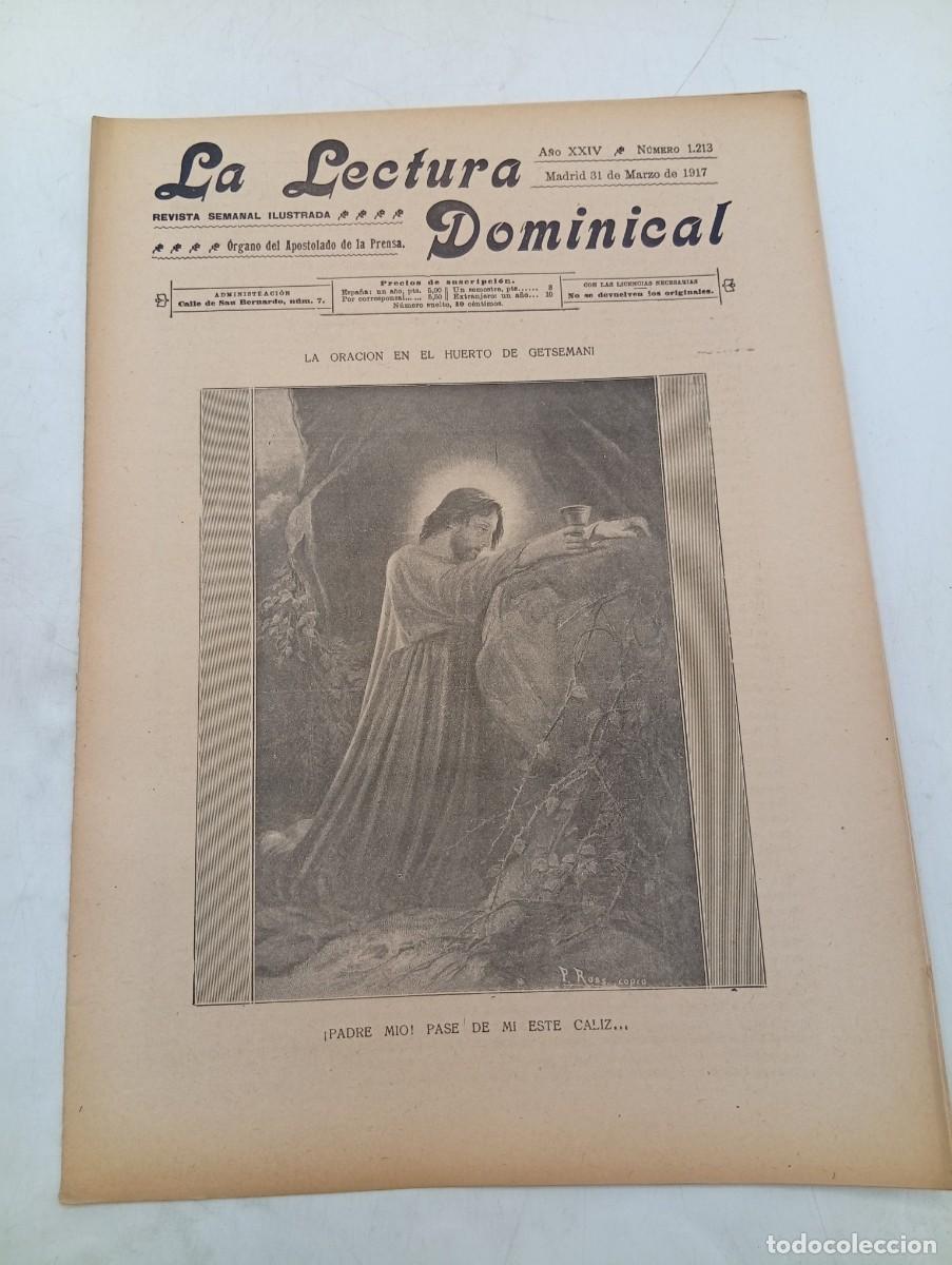 Coleccionismo de revistas y peri&oacute;dicos: LECTURA DOMINICAL. A&Ntilde;O XXIV. N&ordm; 1213. A&Ntilde;O 1917. LA ORACI&Oacute;N DEL HUERTO DE GETSEMANI. JES&Uacute;S EN... LEER