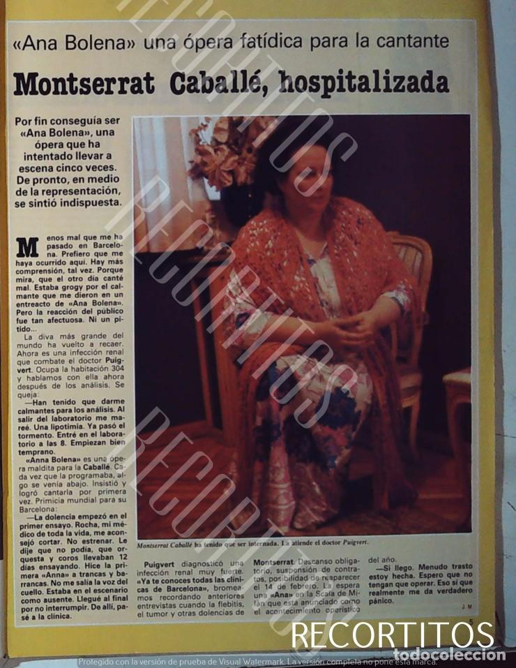 Coleccionismo de revistas y peri&oacute;dicos: montserrat caballe 1982