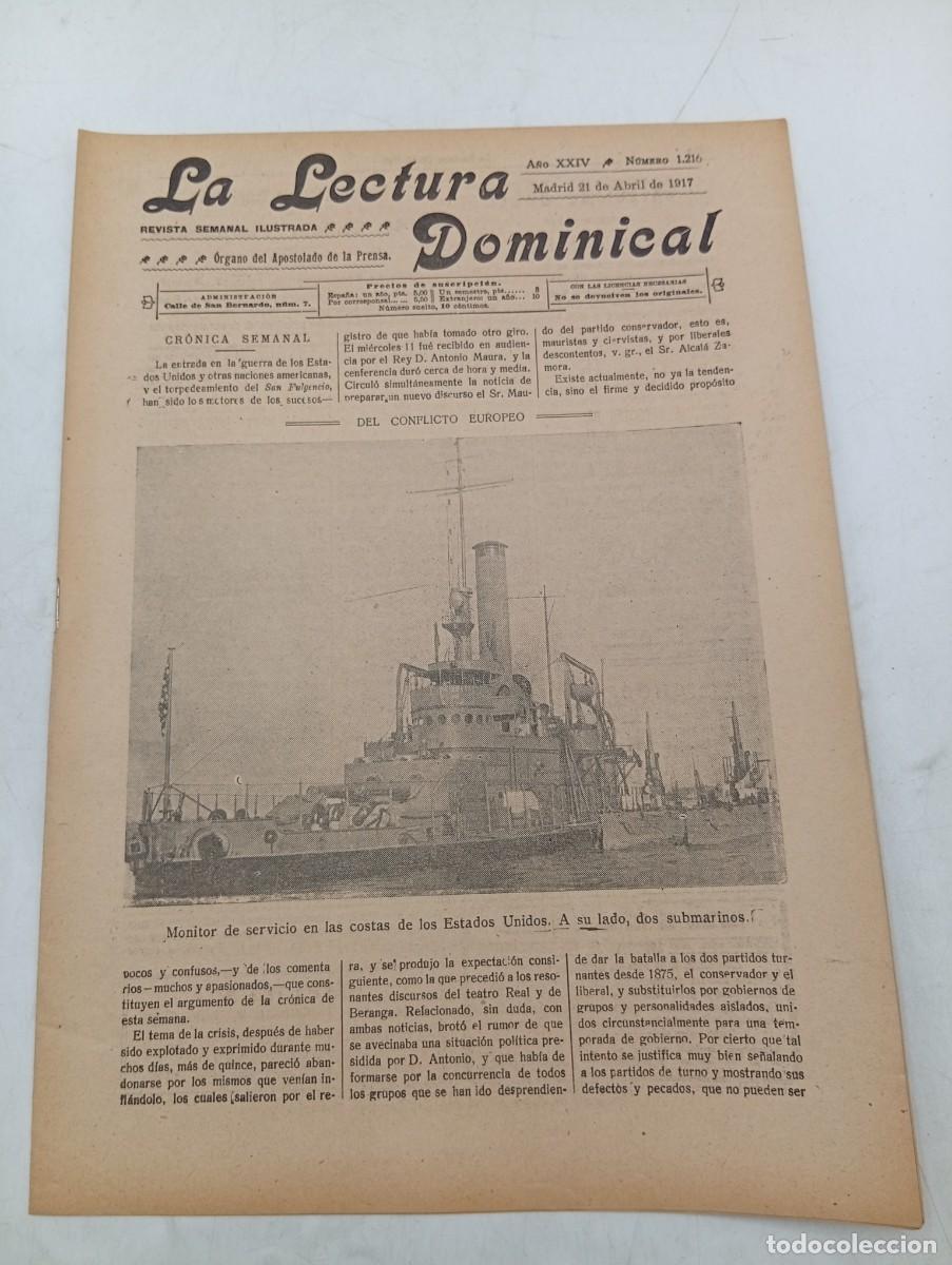 Coleccionismo de revistas y peri&oacute;dicos: LECTURA DOMINICAL. A&Ntilde;O XXIV. N&ordm; 1216. A&Ntilde;O 1917. DEL CONFLICTO EUROPEO. ACCION EN MARRUECOS... LEER