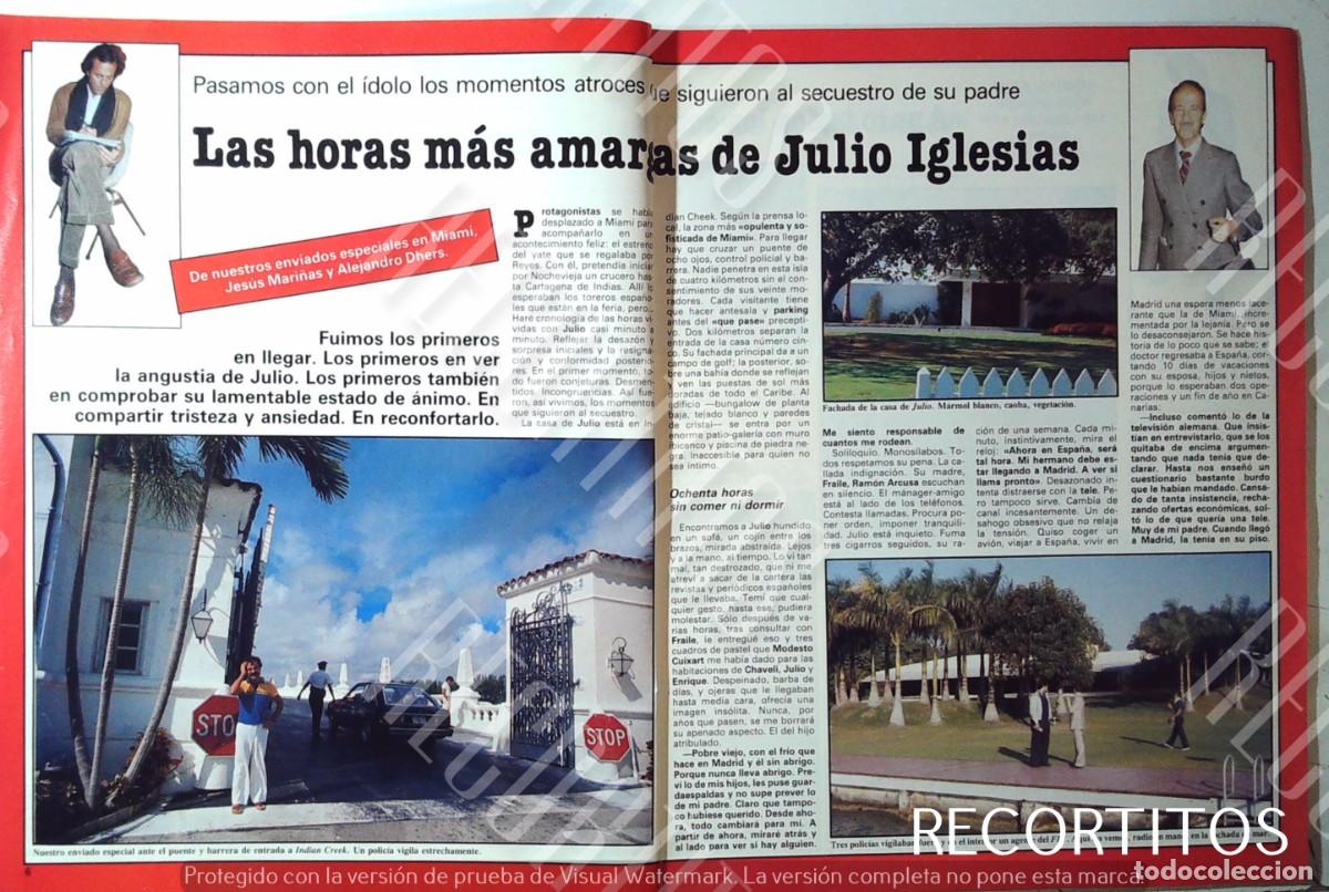 Coleccionismo de revistas y peri&oacute;dicos: julio iglesias tras el secuestro de su padre