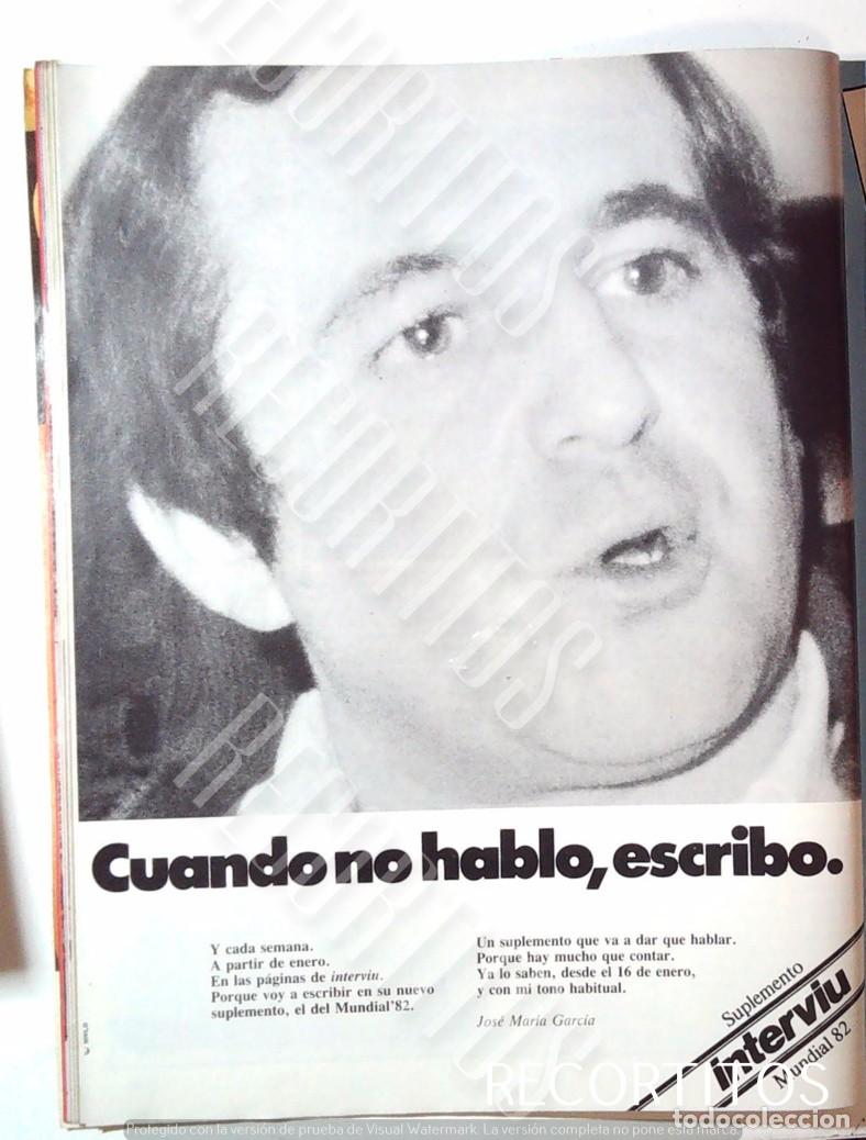 Coleccionismo de revistas y peri&oacute;dicos: jose maria garcia 1982 anuncio interviu