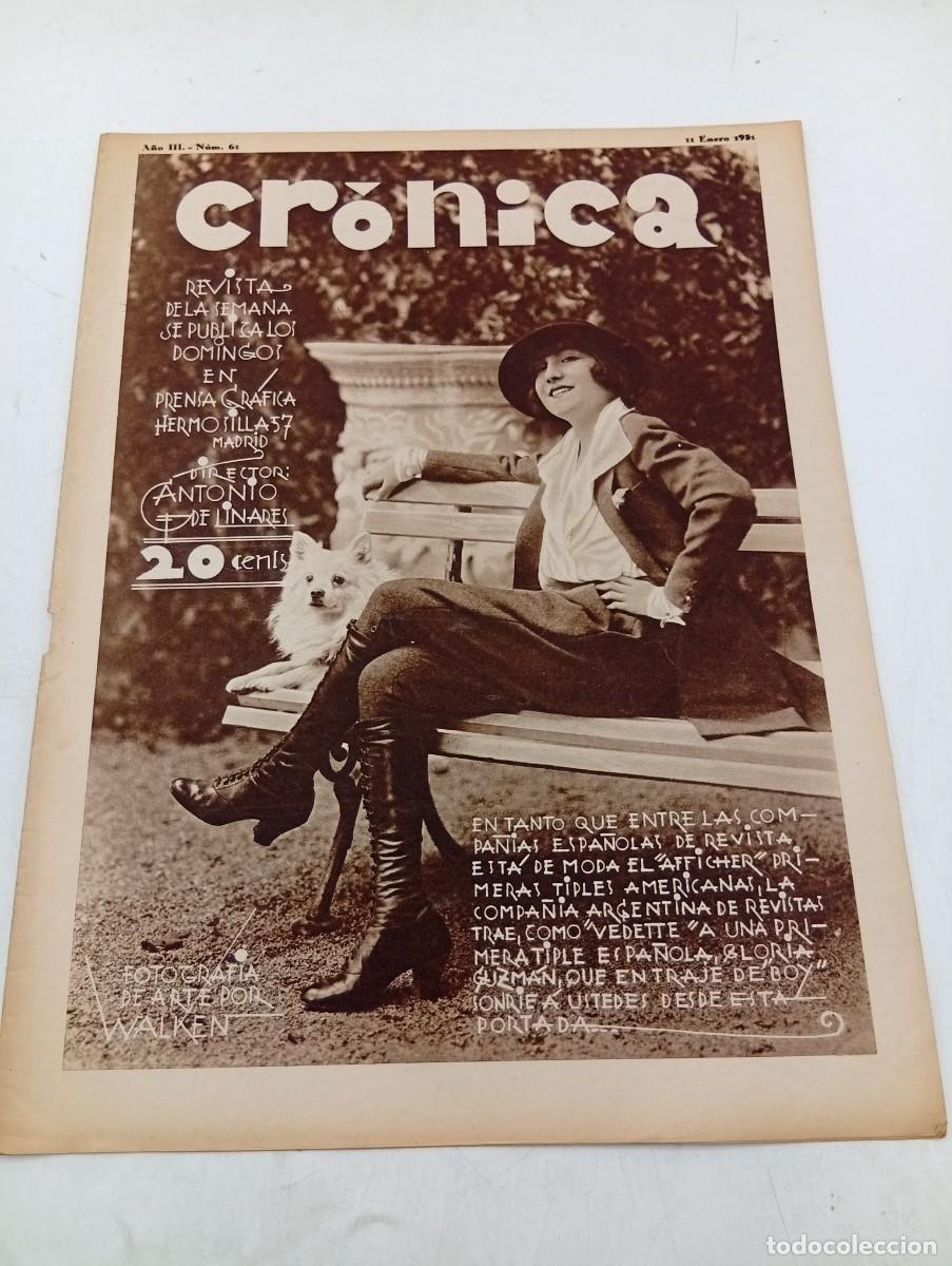 Coleccionismo de revistas y peri&oacute;dicos: CR&Oacute;NICA. REVISTA DE LA SEMANA. N&ordm; 61. ENE 1931. EL MARISCAL JOFFRE. MARGARITA, FEDERICO Y C.. LEER.