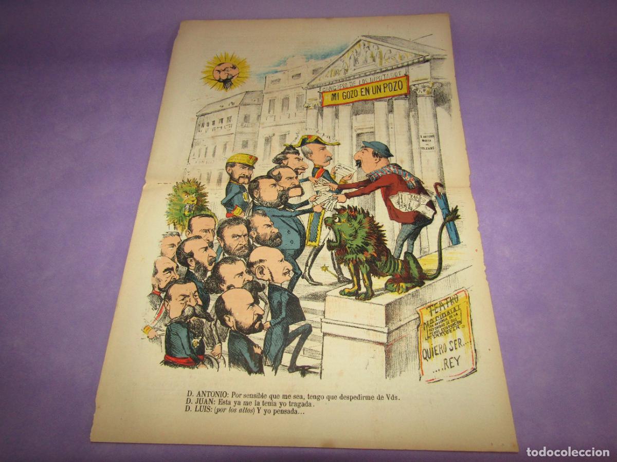 Coleccionismo de revistas y peri&oacute;dicos: Antigua Revista Sat&iacute;rica Liberal y AntiCarlista N&ordm;39 Marzo 1870 * LA FLACA * Constituci&oacute;n Espa&ntilde;ola