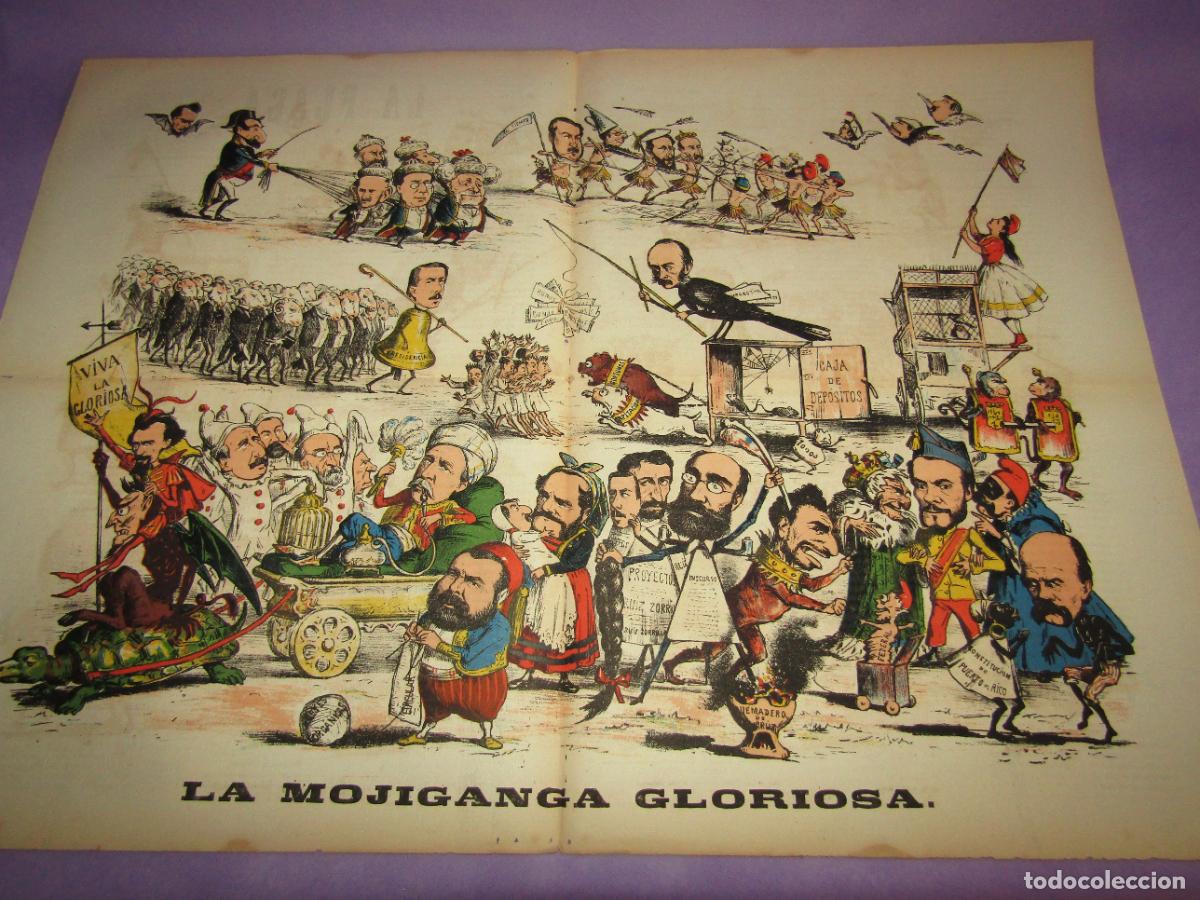 Coleccionismo de revistas y peri&oacute;dicos: Antigua Revista Sat&iacute;rica Liberal y AntiCarlista N&ordm;36 Febrero 1870 *LA FLACA* Constituci&oacute;n Espa&ntilde;ola