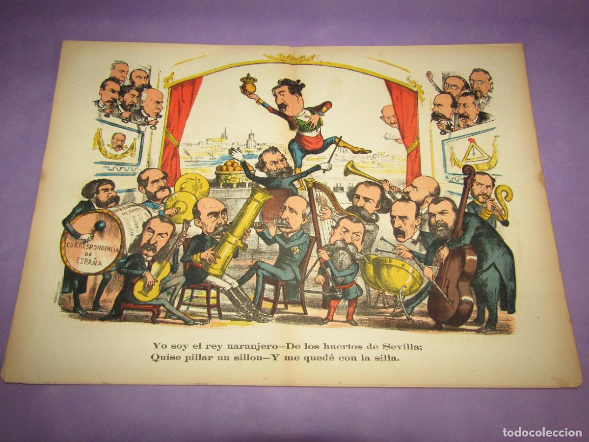 Coleccionismo de revistas y peri&oacute;dicos: Antigua Revista Sat&iacute;rica Liberal y AntiCarlista N&ordm;33 Febrero 1870 *LA FLACA* Constituci&oacute;n Espa&ntilde;ola