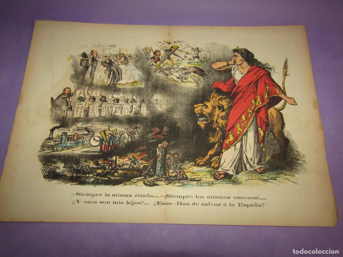 Coleccionismo de revistas y peri&oacute;dicos: Antigua Revista Sat&iacute;rica Liberal y AntiCarlista N&ordm;30 Enero de 1870 *LA FLACA* Constituci&oacute;n Espa&ntilde;ola