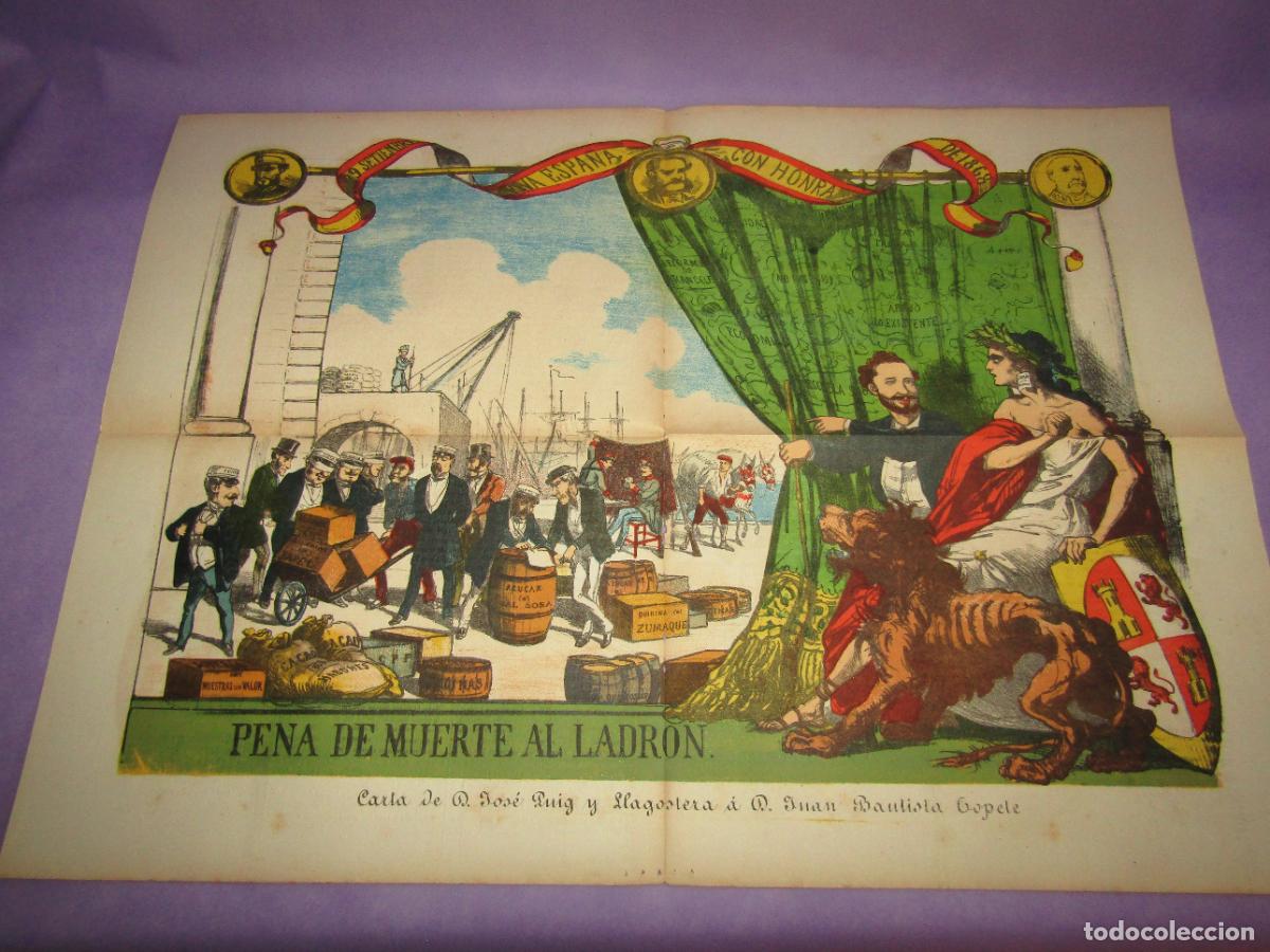 Coleccionismo de revistas y peri&oacute;dicos: Antigua Revista Sat&iacute;rica Liberal y AntiCarlista A&ntilde;o 1, N&ordm;24 de 1869 *LA FLACA* Constituci&oacute;n Espa&ntilde;ola
