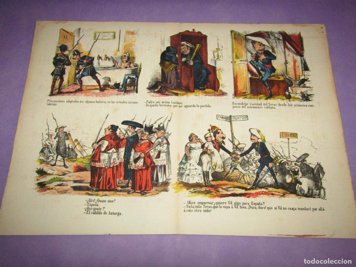Collectionnisme de Revues et Journaux: Antigua Revista Sat&iacute;rica Liberal y AntiCarlista A&ntilde;o 1, N&ordm;18 de 1869 *LA FLACA* Constituci&oacute;n Espa&ntilde;ola
