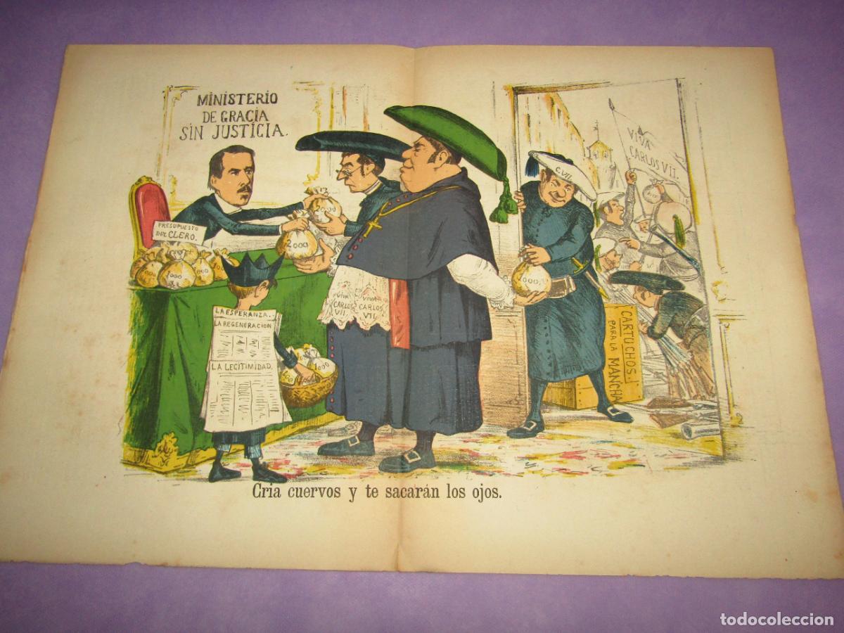 Coleccionismo de revistas y peri&oacute;dicos: Antigua Revista Sat&iacute;rica Liberal y AntiCarlista A&ntilde;o 1, N&ordm;17 de 1869 *LA FLACA* Constituci&oacute;n Espa&ntilde;ola