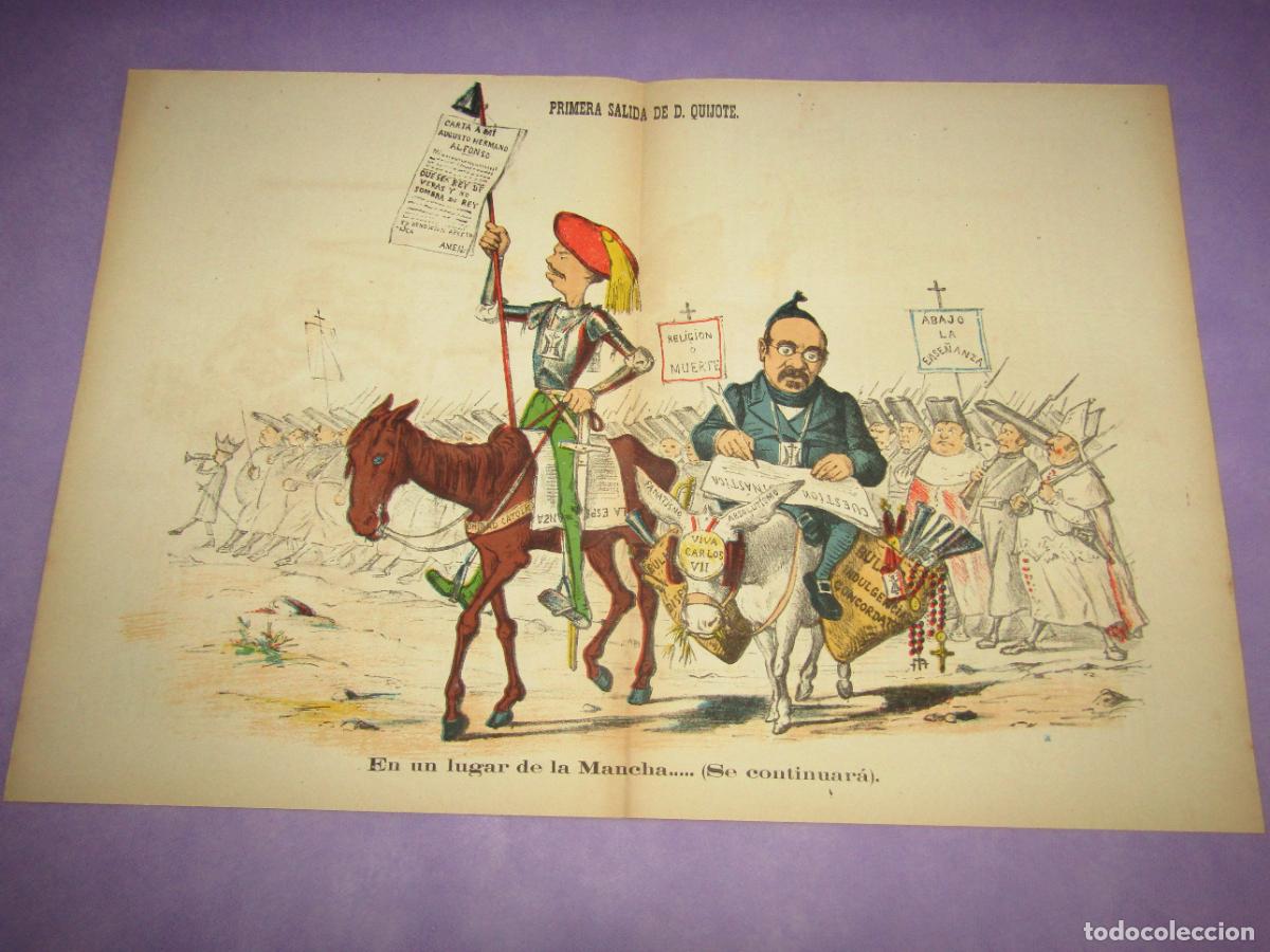 Collectionnisme de Revues et Journaux: Antigua Revista Sat&iacute;rica Liberal y AntiCarlista A&ntilde;o 1, N&ordm;16 de 1869 *LA FLACA* Constituci&oacute;n Espa&ntilde;ola