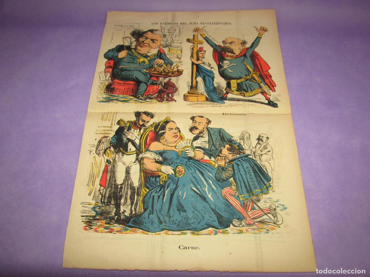 Coleccionismo de revistas y peri&oacute;dicos: Antigua Revista Sat&iacute;rica Liberal y AntiCarlista A&ntilde;o 1, N&ordm;15 de 1869 *LA FLACA* Constituci&oacute;n Espa&ntilde;ola