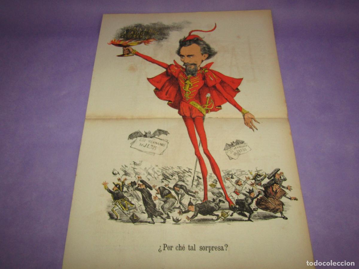 Coleccionismo de revistas y peri&oacute;dicos: Antigua Revista Sat&iacute;rica Liberal y AntiCarlista A&ntilde;o 1, N&ordm;13 de 1869 *LA FLACA* Constituci&oacute;n Espa&ntilde;ola