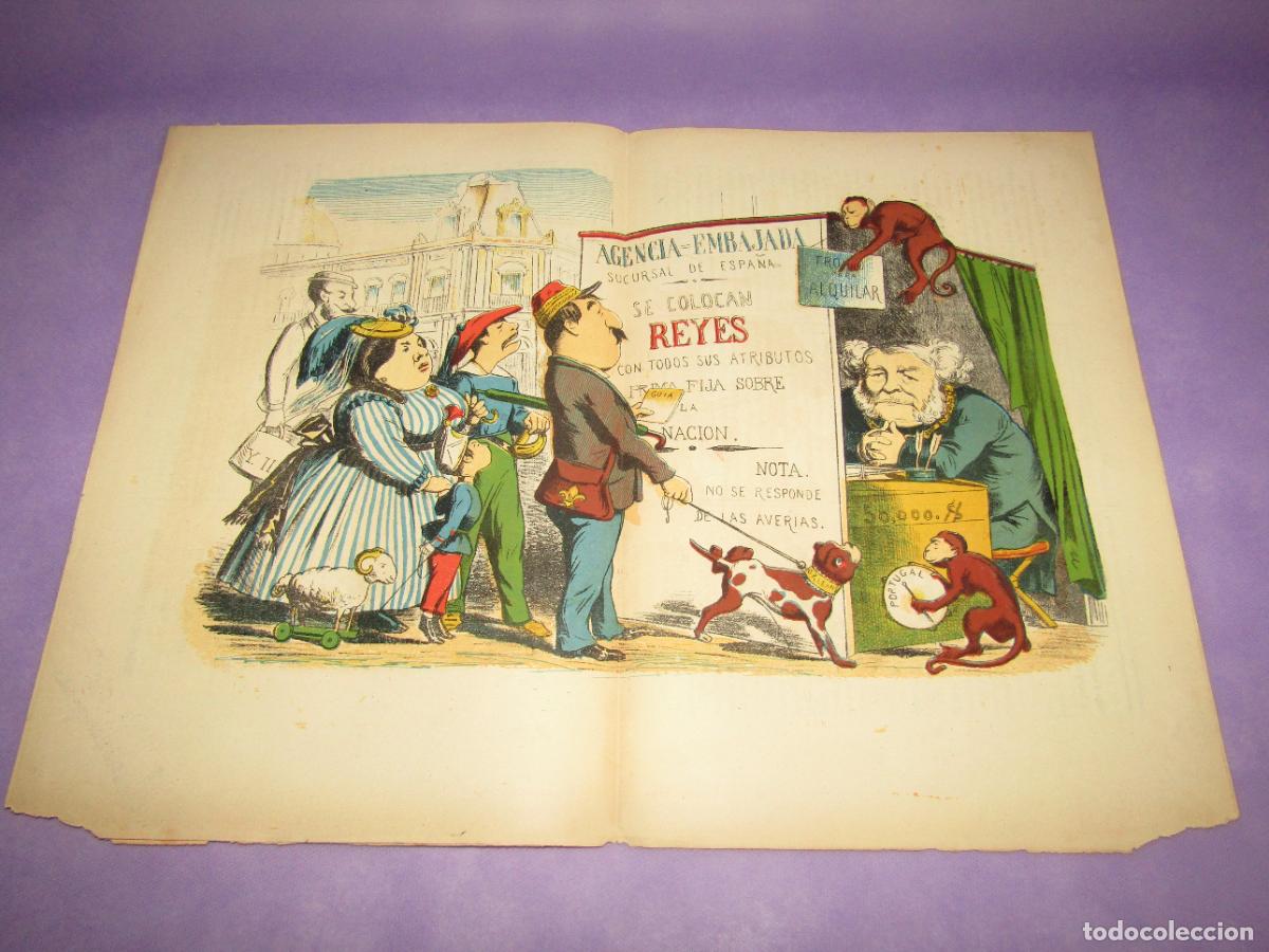 Coleccionismo de revistas y peri&oacute;dicos: Antigua Revista Sat&iacute;rica Liberal y AntiCarlista A&ntilde;o 1, N&ordm;12 de 1869 *LA FLACA* Constituci&oacute;n Espa&ntilde;ola
