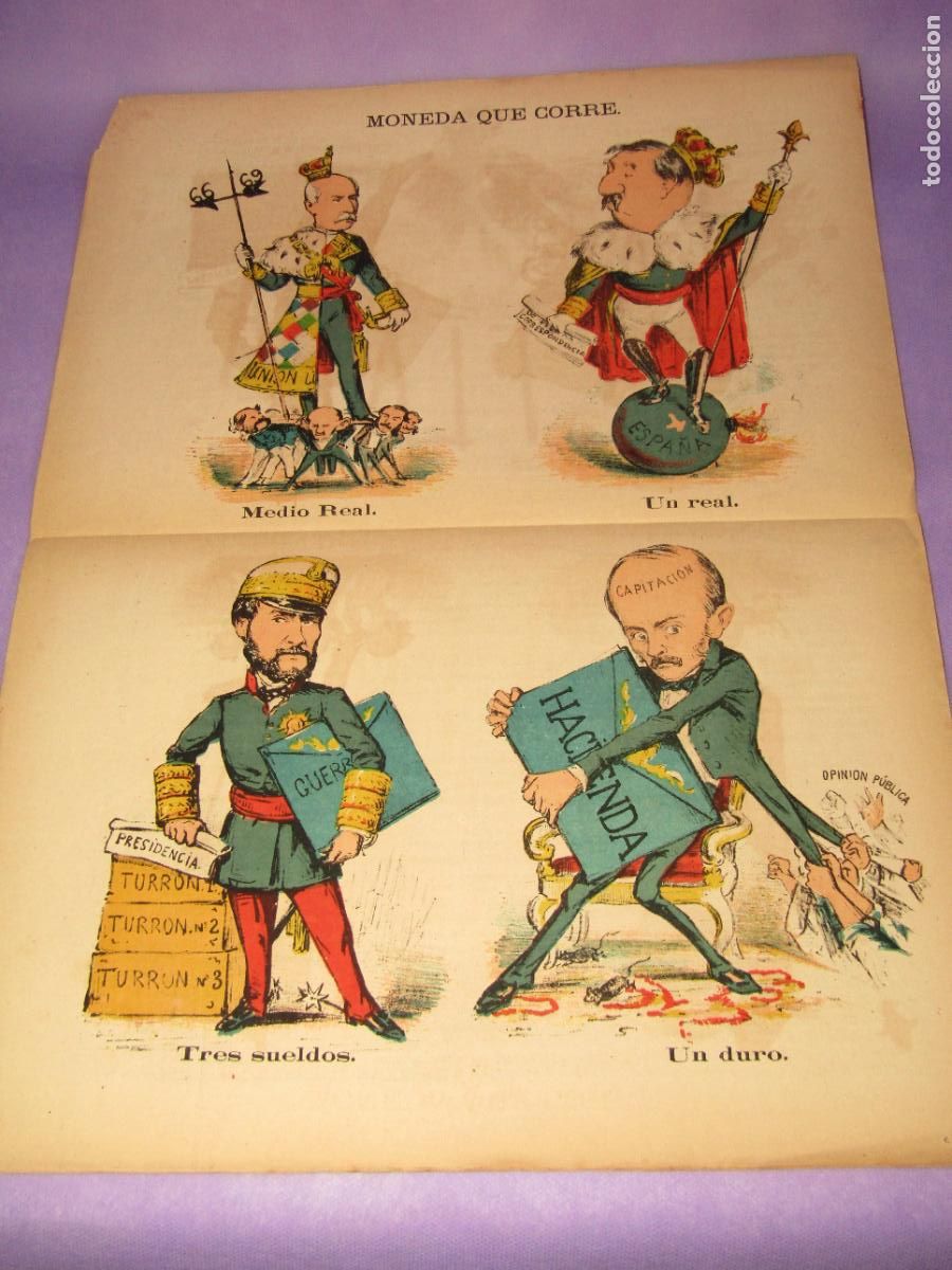 Coleccionismo de revistas y peri&oacute;dicos: Antigua Revista Sat&iacute;rica Liberal y AntiCarlista A&ntilde;o 1, N&ordm;11 de 1869 *LA FLACA* Constituci&oacute;n Espa&ntilde;ola