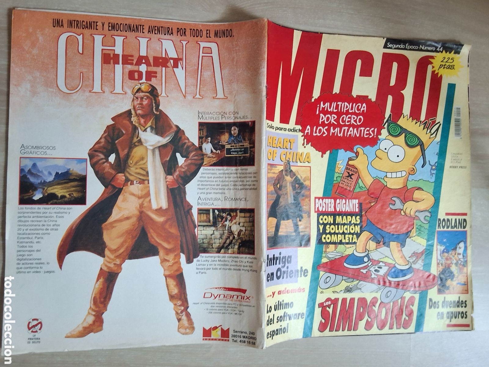 Coleccionismo de revistas y peri&oacute;dicos: Microman&iacute;a segunda &eacute;poca numero 44 a&ntilde;o 1992 enero incluye mapas y soluciones hobby press