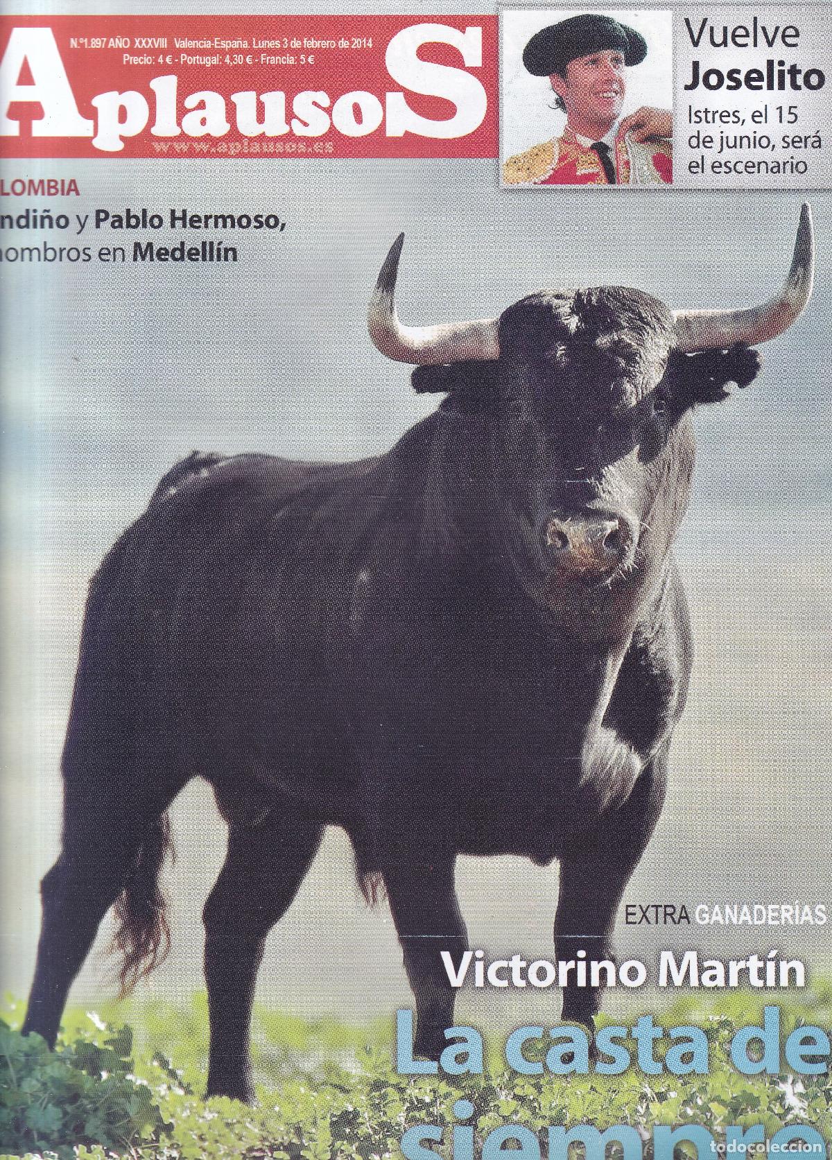 Collection Magazines and Newspapers: REVISTA APLAUSOS - N&ordm; 1897 / LUNES, 3 DE FEBRERO 2014 - TAUROMAQUIA