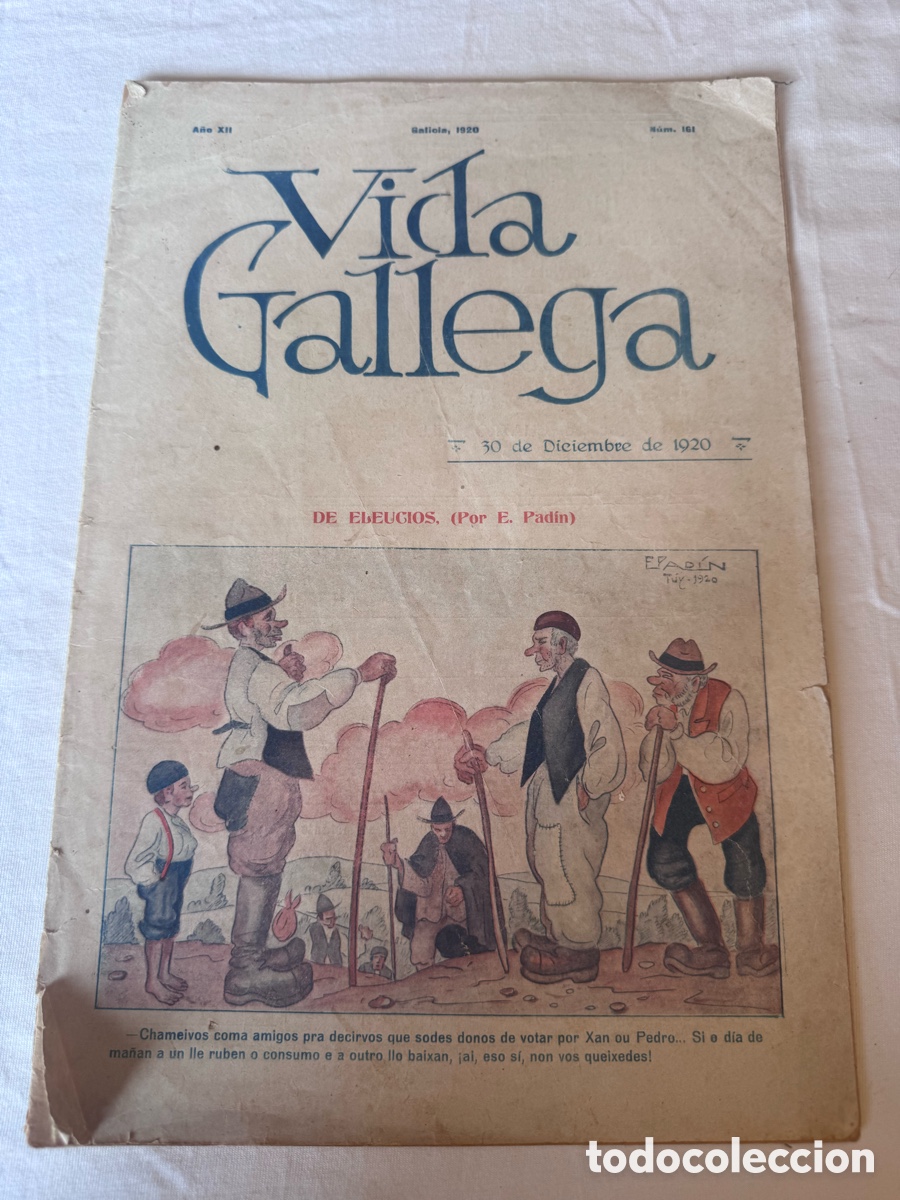 Coleccionismo de revistas y peri&oacute;dicos: Revista Vida Gallega (30 Diciembre 1920) Vigo Bouzas Pad&iacute;n - Completa