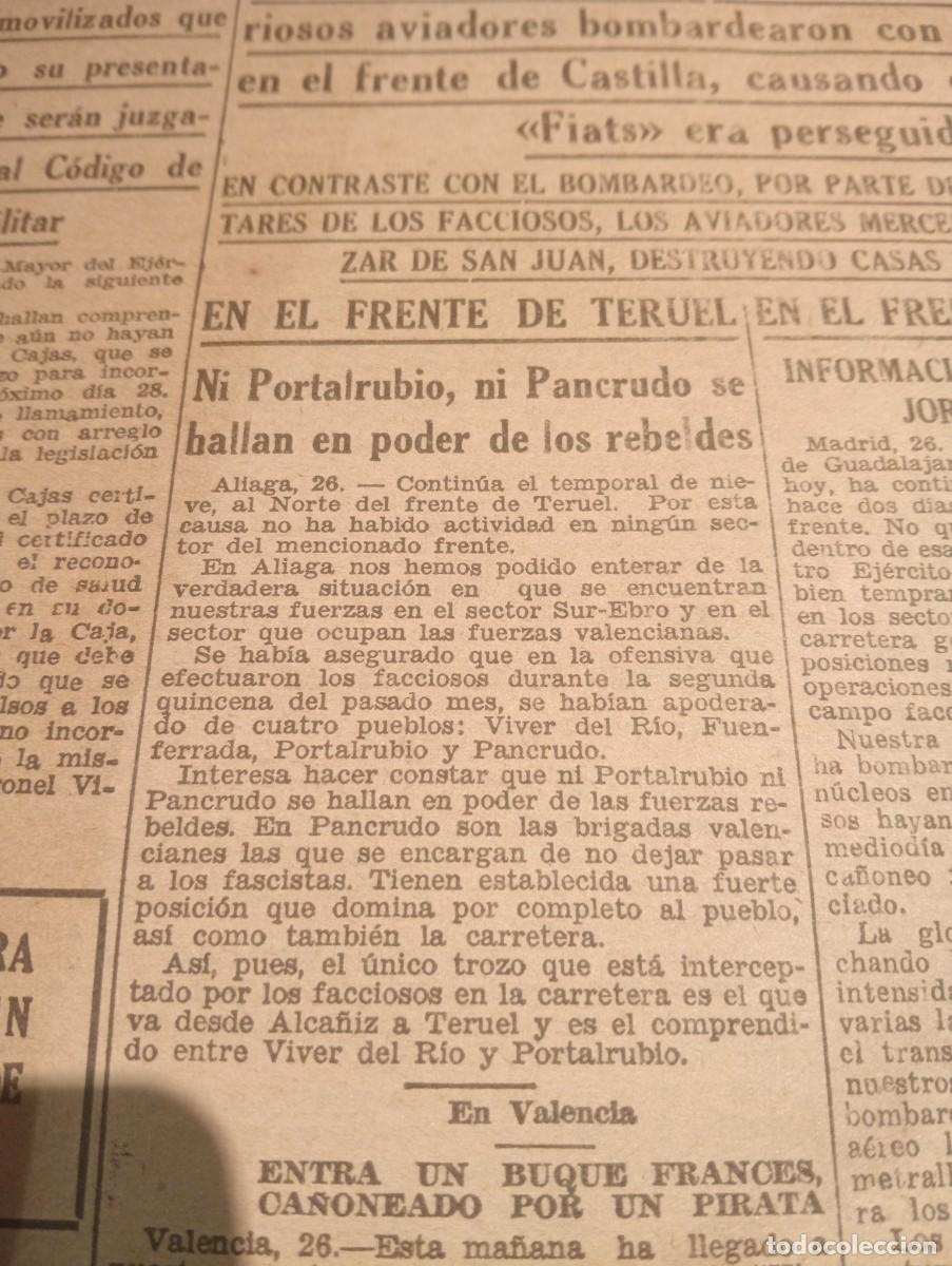 Coleccionismo de revistas y peri&oacute;dicos: DIA GRAFICO GUERRA CIVIL 1937 ITALIA CONTRA REFUGIADOS DE MALAGA PORTALRUBIO PANCRUDO ALCAZAR  JUAN