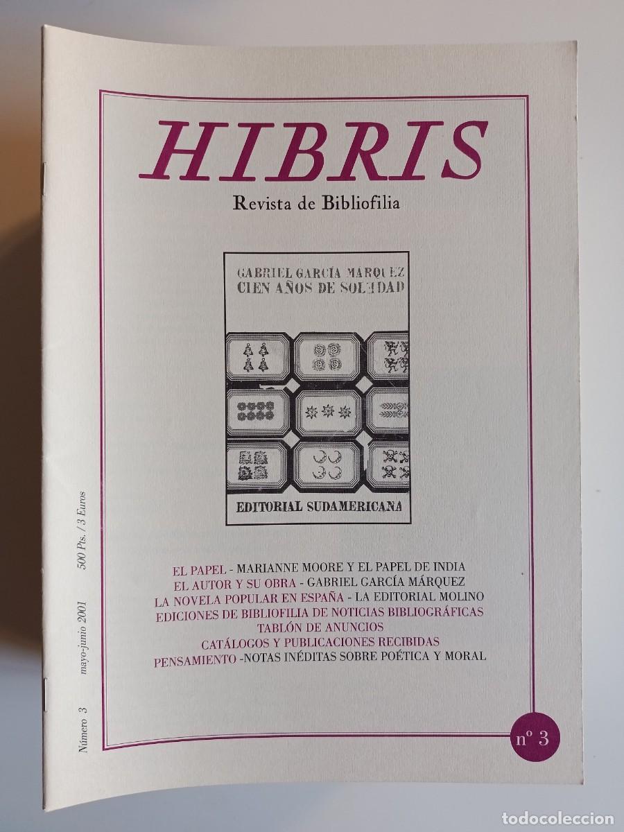 Coleccionismo de revistas y peri&oacute;dicos: HIBRIS N&ordm; 3. REVISTA DE BIBLIOFILIA. 2001.