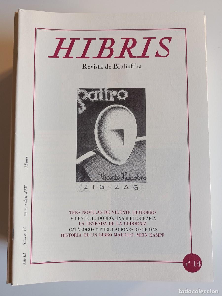 Coleccionismo de revistas y peri&oacute;dicos: HIBRIS N&ordm; 14. REVISTA DE BIBLIOFILIA. 2003