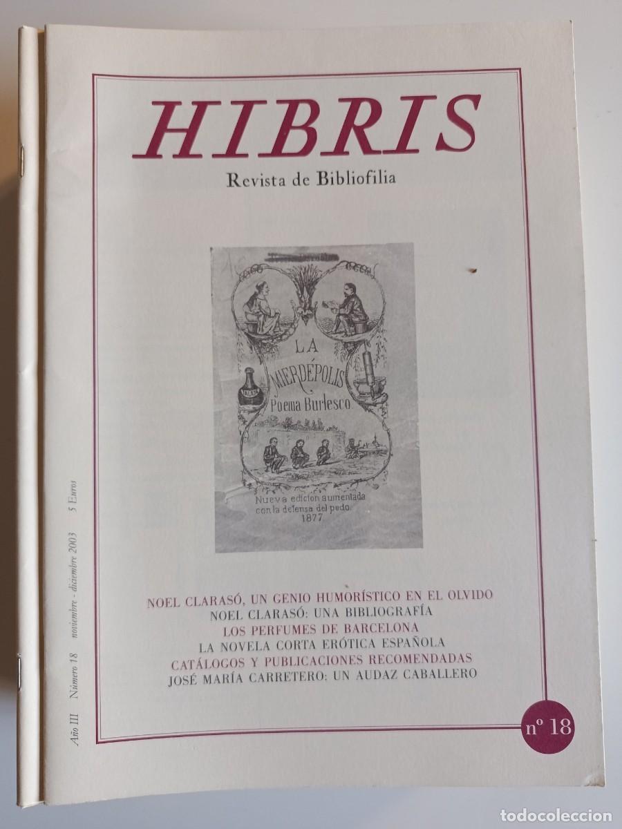 Coleccionismo de revistas y peri&oacute;dicos: HIBRIS N&ordm; 18. REVISTA DE BIBLIOFILIA. 2003