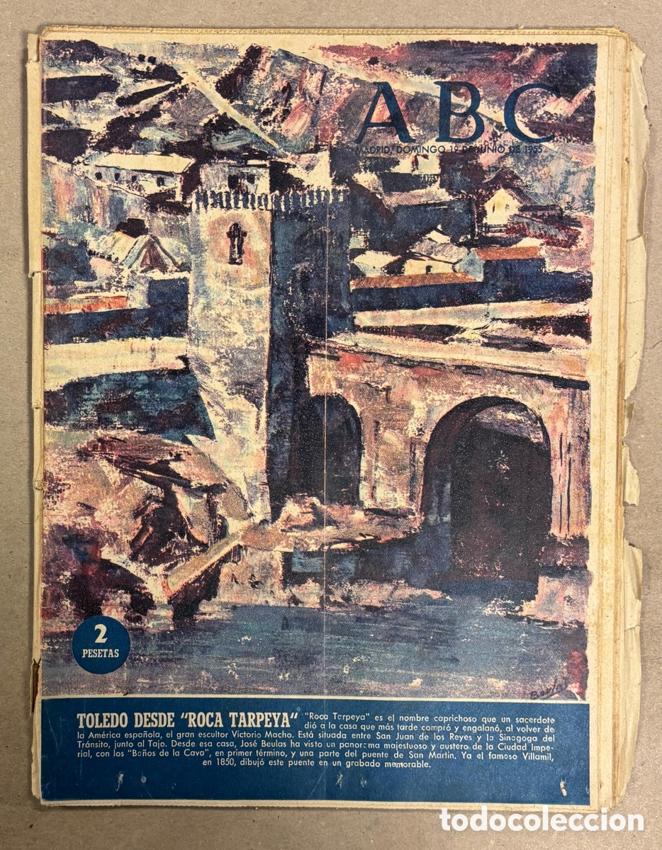 Collection Magazines and Newspapers: ABC (19 JUNIO 1955) TOLEDO DESDE ROCA TARPEYA, CONQUISTA DE LAS CANARIAS, VERANEE EN SANTANDER,