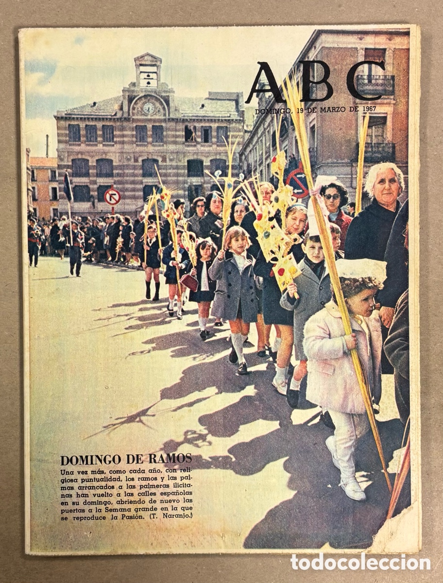 Coleccionismo de revistas y peri&oacute;dicos: ABC (19 MARZO 1967) DOMINGO DE RAMOS, MURCIA, COLEGIO M&Eacute;DICOS DE MADRID, MANOLO SANTANA,&hellip;