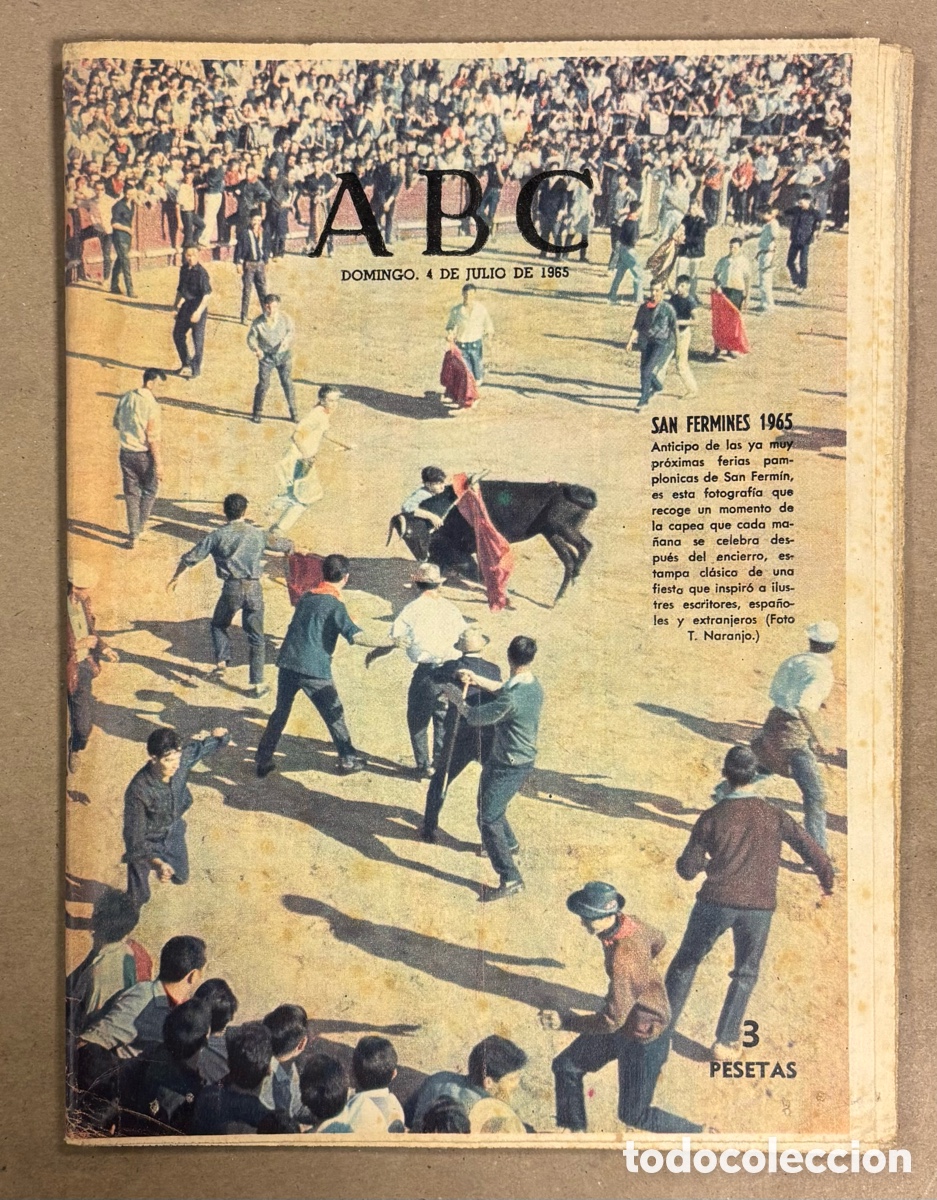 Coleccionismo de revistas y peri&oacute;dicos: ABC (4 JULIO 1965) SANFERMINES DE 1965, CA&Ntilde;ADA DE LA MESTA MADRID, PEDRO OSINAGA,&hellip;