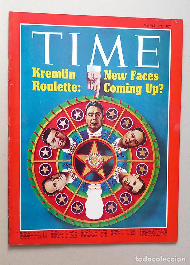 Coleccionismo de revistas y peri&oacute;dicos: Kremlin Roulette: New Faces Coming Up? Louis Armstrong. Time March 29, 1971