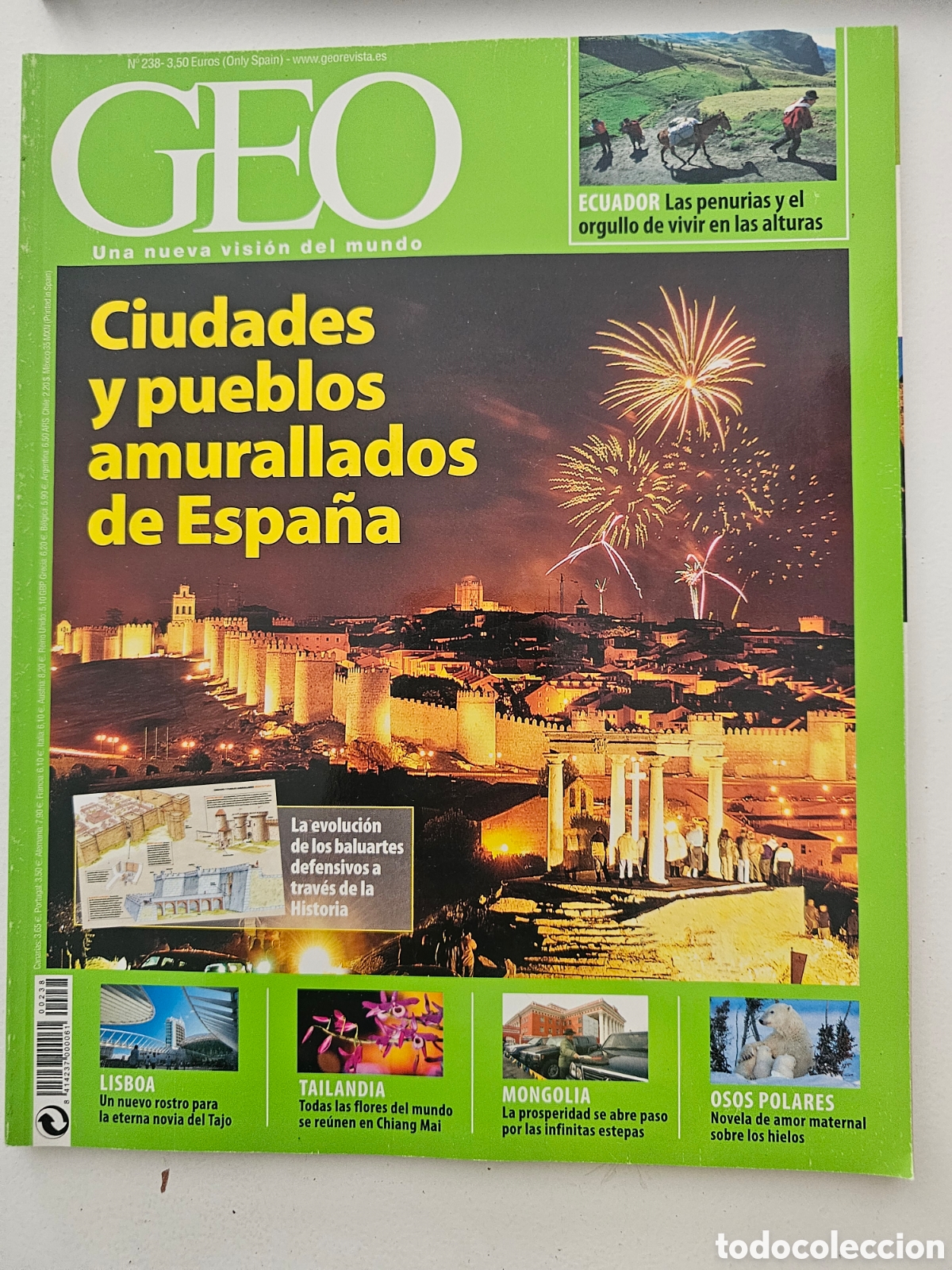 Coleccionismo de revistas y peri&oacute;dicos: Revista GEO N&ordm; 238 - Ciudades y Pueblos Amurallados de Espa&ntilde;a Monblanc Ceuta