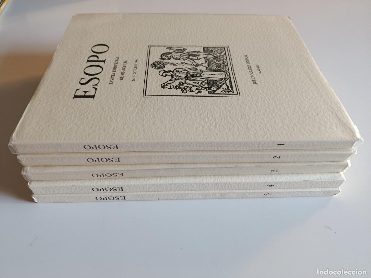 Coleccionismo de revistas y peri&oacute;dicos: ESOPO. REVISTA TRIMESTRAL DE BIBLIOFILIA. 5 N&Uacute;MEROS. COLECCI&Oacute;N COMPLETA