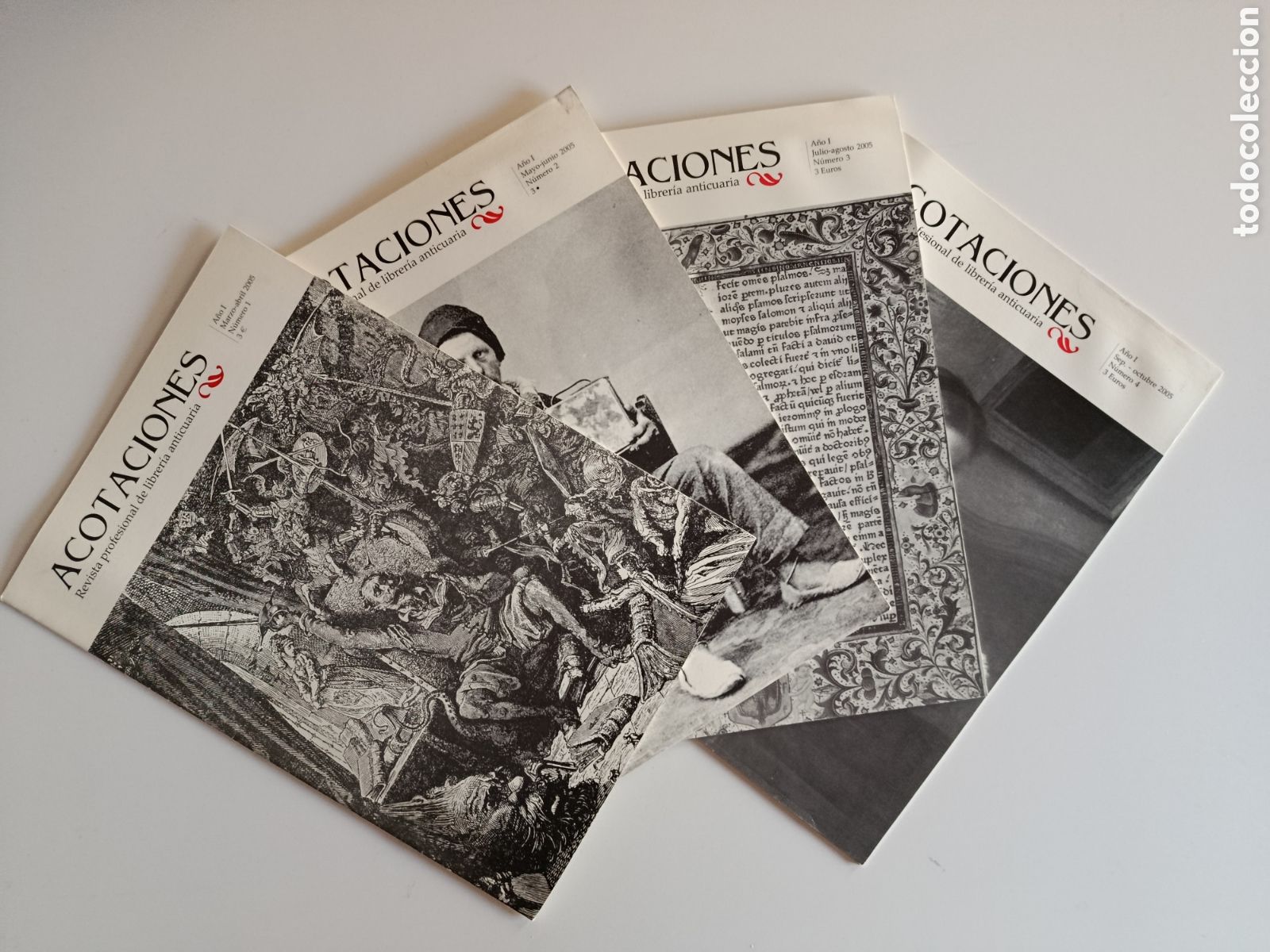 Coleccionismo de revistas y peri&oacute;dicos: ACOTACIONES. REVISTA PROFESIONAL DE LIBRER&Iacute;A ANTICUARIA. 4 N&Uacute;MEROS. COLECCI&Oacute;N COMPLETA. 2005