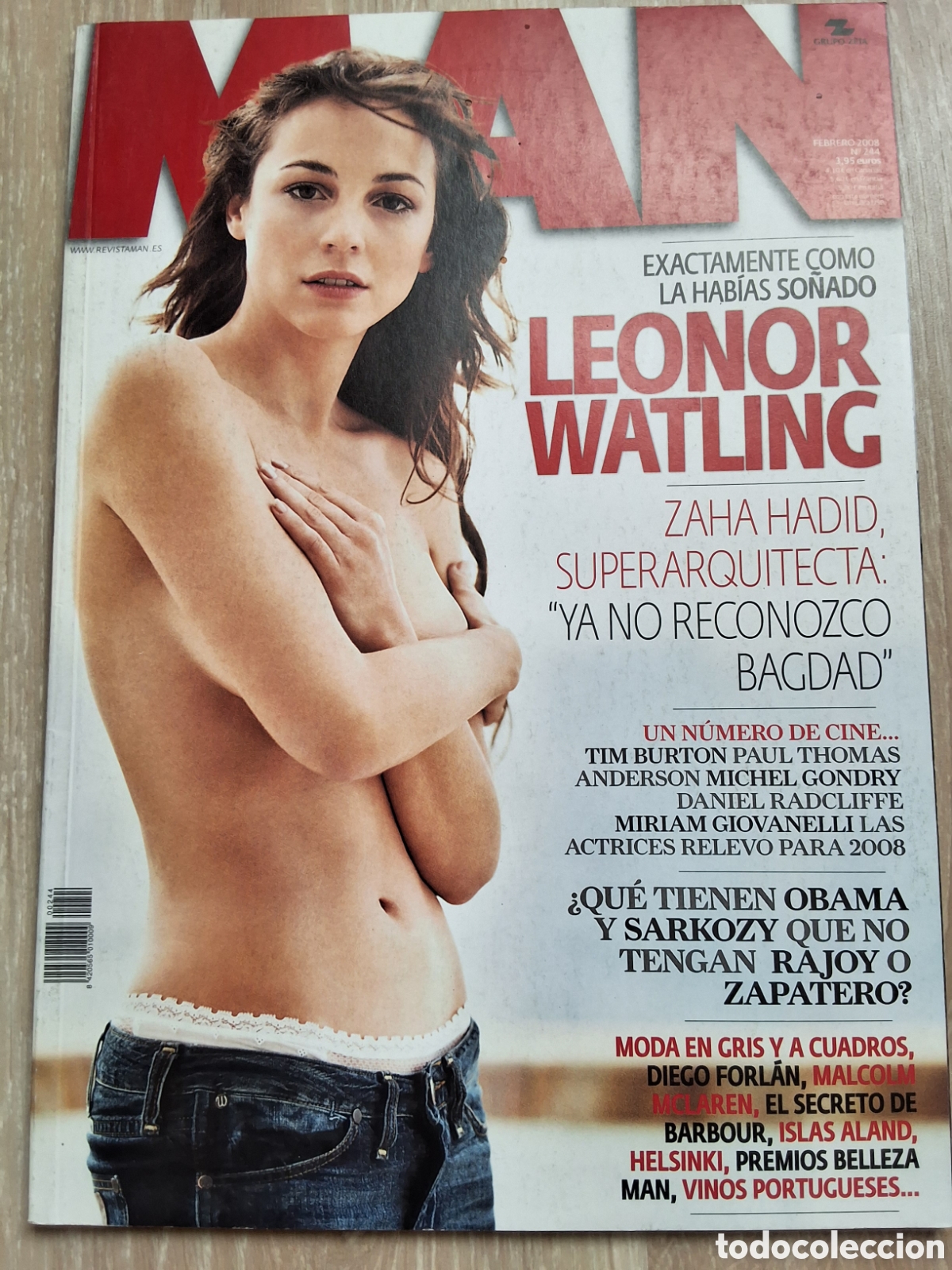 Coleccionismo de revistas y peri&oacute;dicos: Man revista actualidad hombres n&uacute;mero 244 a&ntilde;o 2008/2 Leonor Watling M&iacute;riam Giovanelli