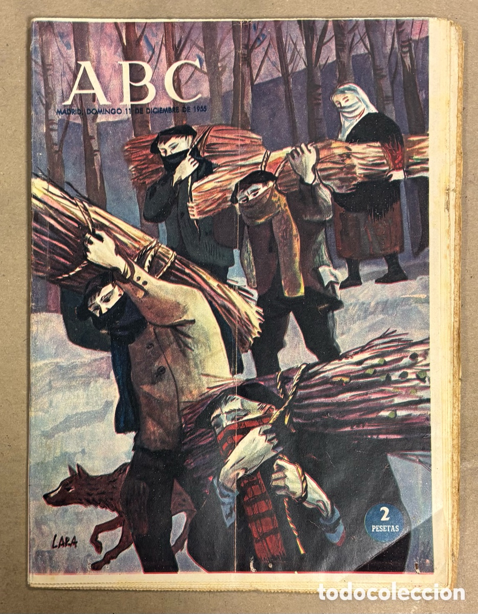 Coleccionismo de revistas y peri&oacute;dicos: ABC (11 DICIEMBRE 1955) LARA, RESTAURACI&Oacute;N MURALLAS C&Oacute;RDOBA, MODAS,&hellip;