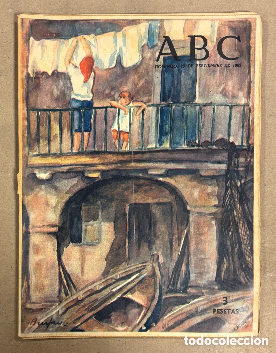 Coleccionismo de revistas y peri&oacute;dicos: ABC (29 SEPTIEMBRE 1963) NUEVAS F&Aacute;BRICAS ALFA EIBAR, MEL FERRER, PINTOR VIDAL QUADRAS,&hellip;
