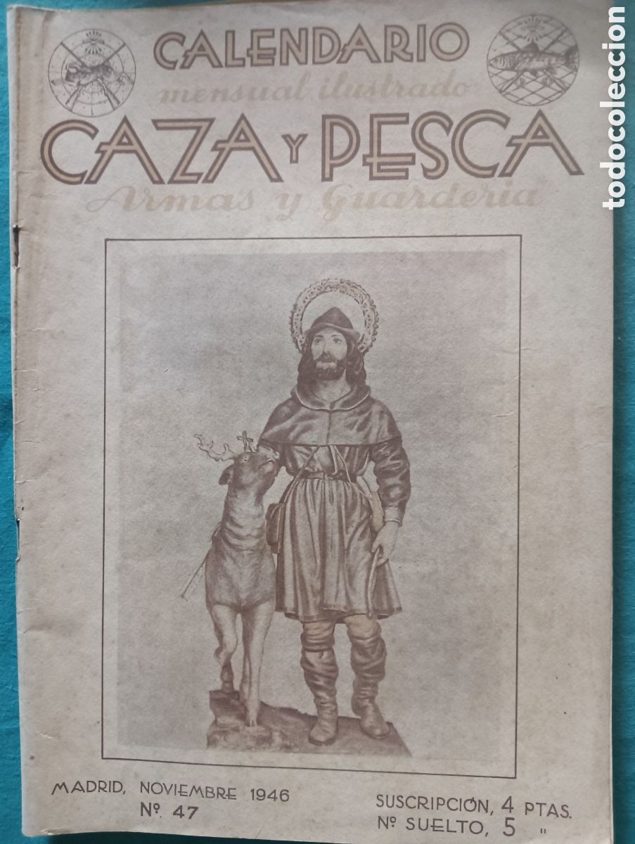 Coleccionismo de revistas y peri&oacute;dicos: Revista caza y pesca noviembre de 1946 n&uacute;mero 47
