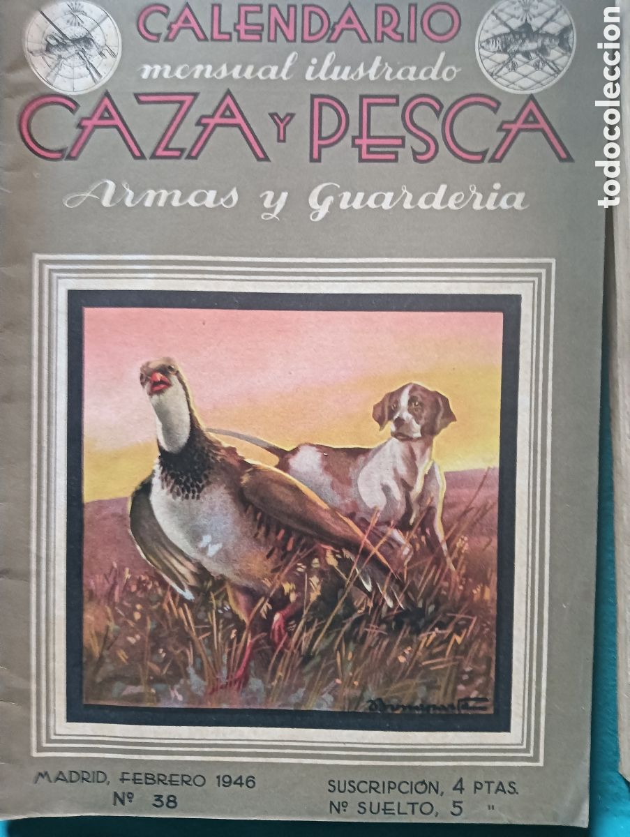 Coleccionismo de revistas y peri&oacute;dicos: Revista caza y pesca febrero de 1946 n&uacute;mero 38