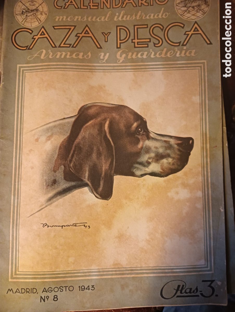 Coleccionismo de revistas y peri&oacute;dicos: Revista caza y pescada agosto de 1943 n&uacute;mero 8