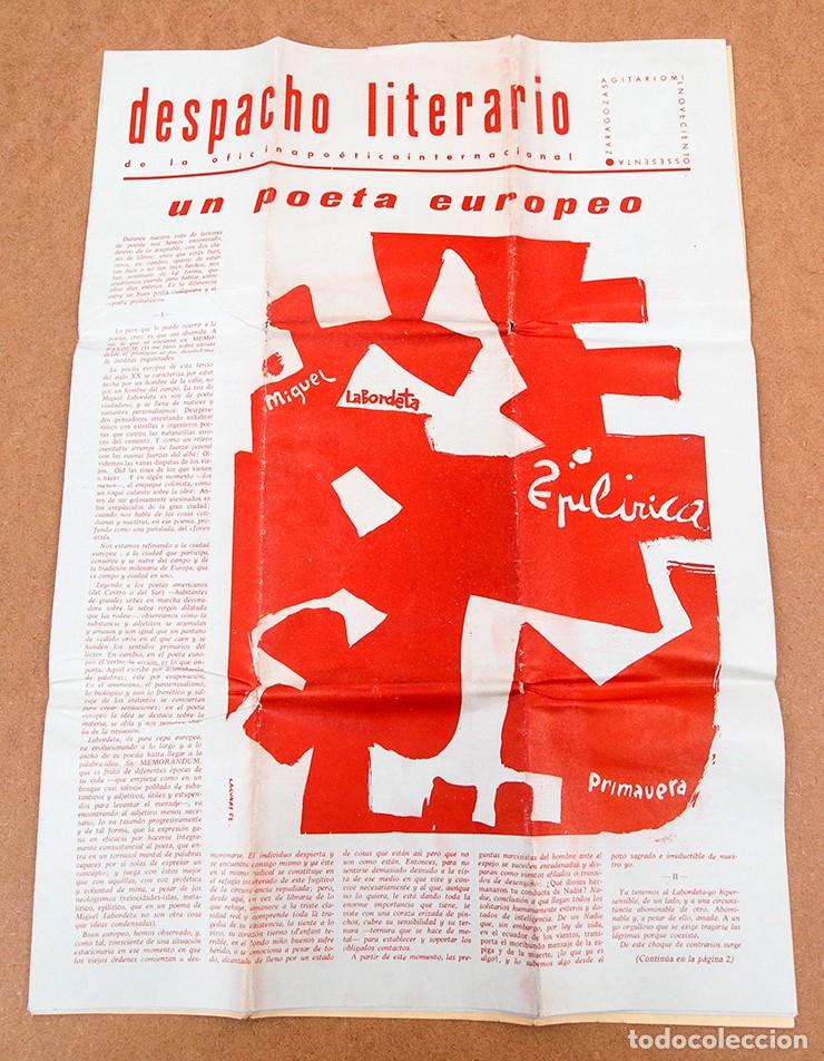 Coleccionismo de revistas y peri&oacute;dicos: DESPACHO LITERARIO - 1960 - MIGUEL LABORDETA - NUM. 1 ORIGINAL - M&Iacute;TICA REVISTA ZARAGOZANA