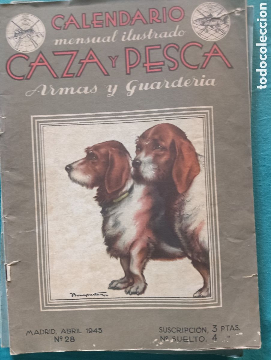 Coleccionismo de revistas y peri&oacute;dicos: Revista caza y pesca abril de 1945 n&uacute;mero 28