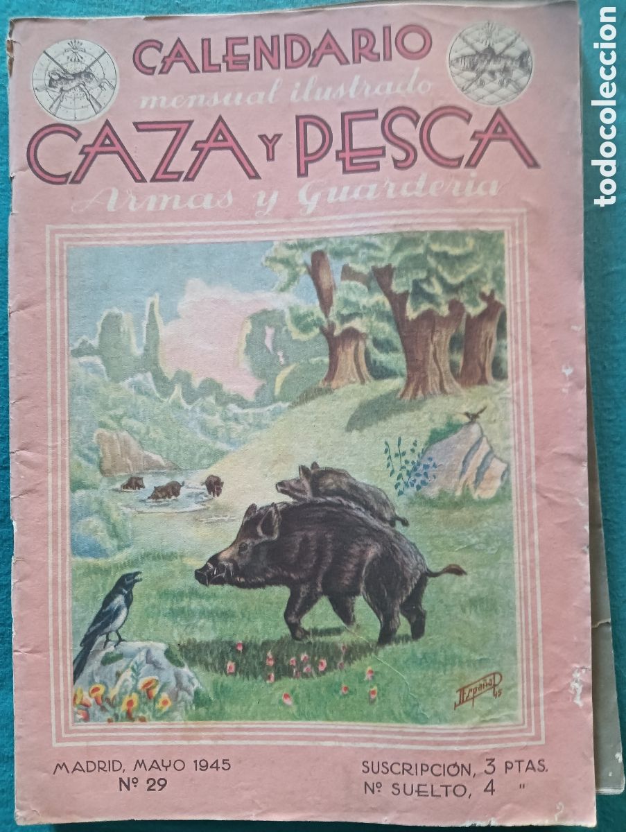 Coleccionismo de revistas y peri&oacute;dicos: Revista caza y pesca n&uacute;mero 29 mayo de 1945