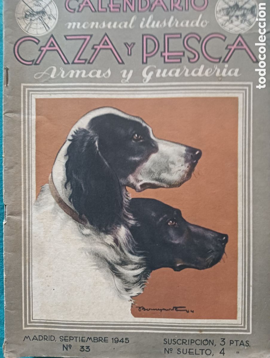 Coleccionismo de revistas y peri&oacute;dicos: Revista caza y pesca n&uacute;mero 33 en septiembre de 1945