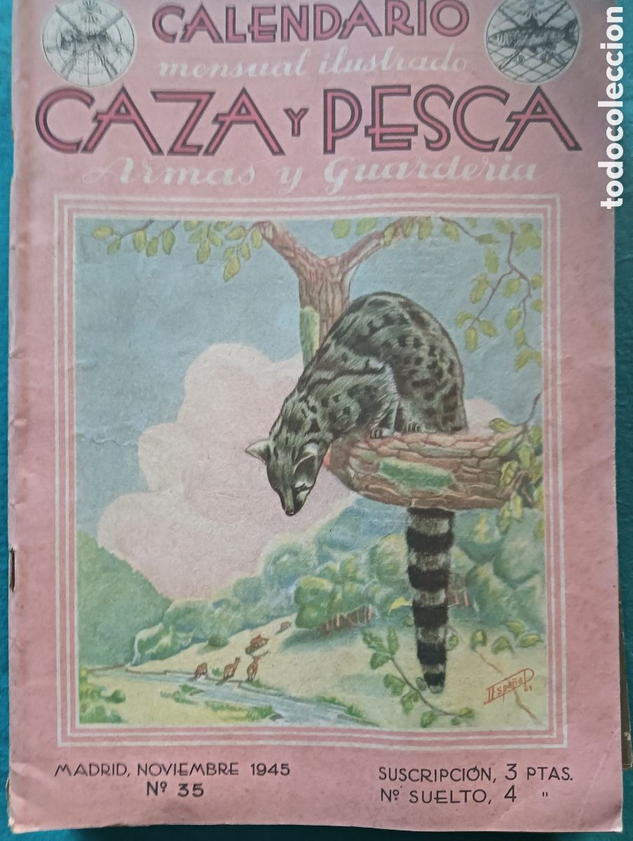 Coleccionismo de revistas y peri&oacute;dicos: Revista caza y pesca n&uacute;mero 35 noviembre de 1945