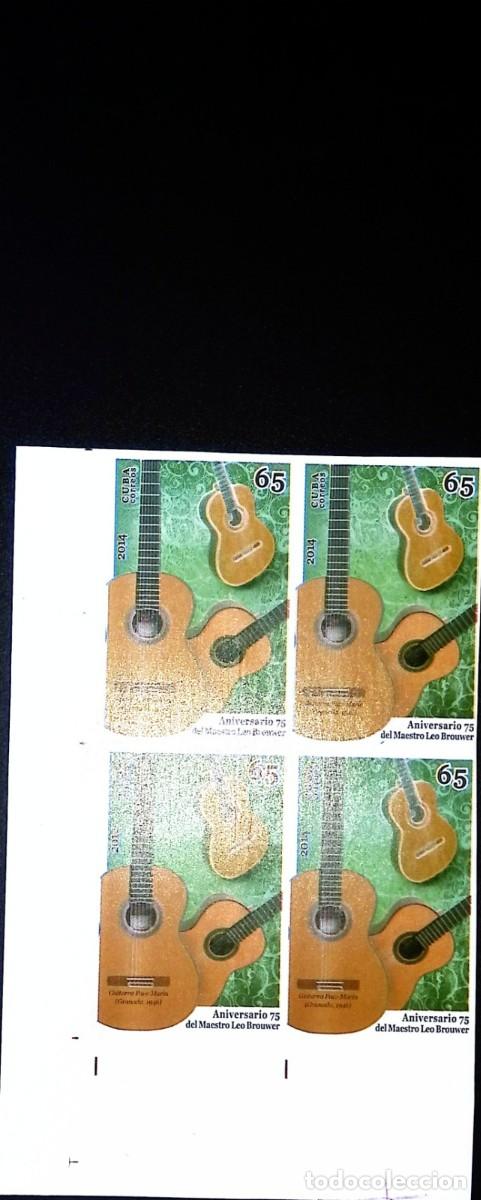 Coleccionismo de revistas y peri&oacute;dicos: TS) 2014 CUBA,DIE PROOF, IMPERFORATE, BLOCK OF 4,75TH ANNIVERSARY OF THE BIRTH OF GUITARIST AND COMP