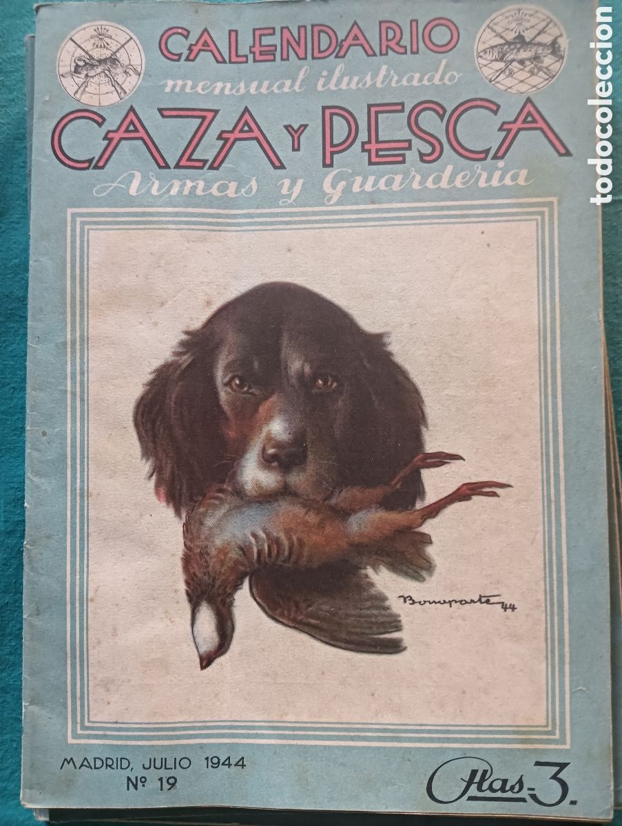Coleccionismo de revistas y peri&oacute;dicos: Revista caza y pesca julio de 1944 n&uacute;mero 19
