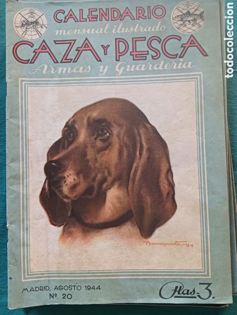 Coleccionismo de revistas y peri&oacute;dicos: Revista caza y pesca agosto de 1944 n&uacute;mero 20