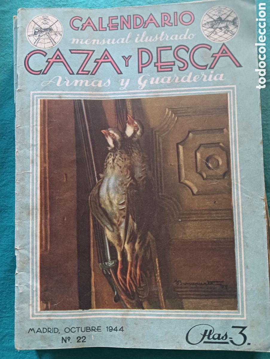 Coleccionismo de revistas y peri&oacute;dicos: Revista caza y pesca octubre de mil novecientos cuarenta y cuatro n&uacute;mero veintidos 1944 22