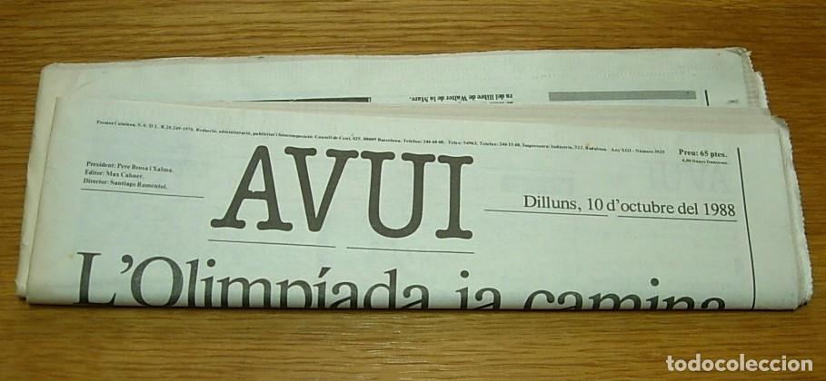 Coleccionismo de revistas y peri&oacute;dicos: Peri&oacute;dico Diari AVUI Lunes 10 Octubre 1988 10/10/1988 OLIMPIADA CULTURAL FREDDIE MERCURY SITO PONS
